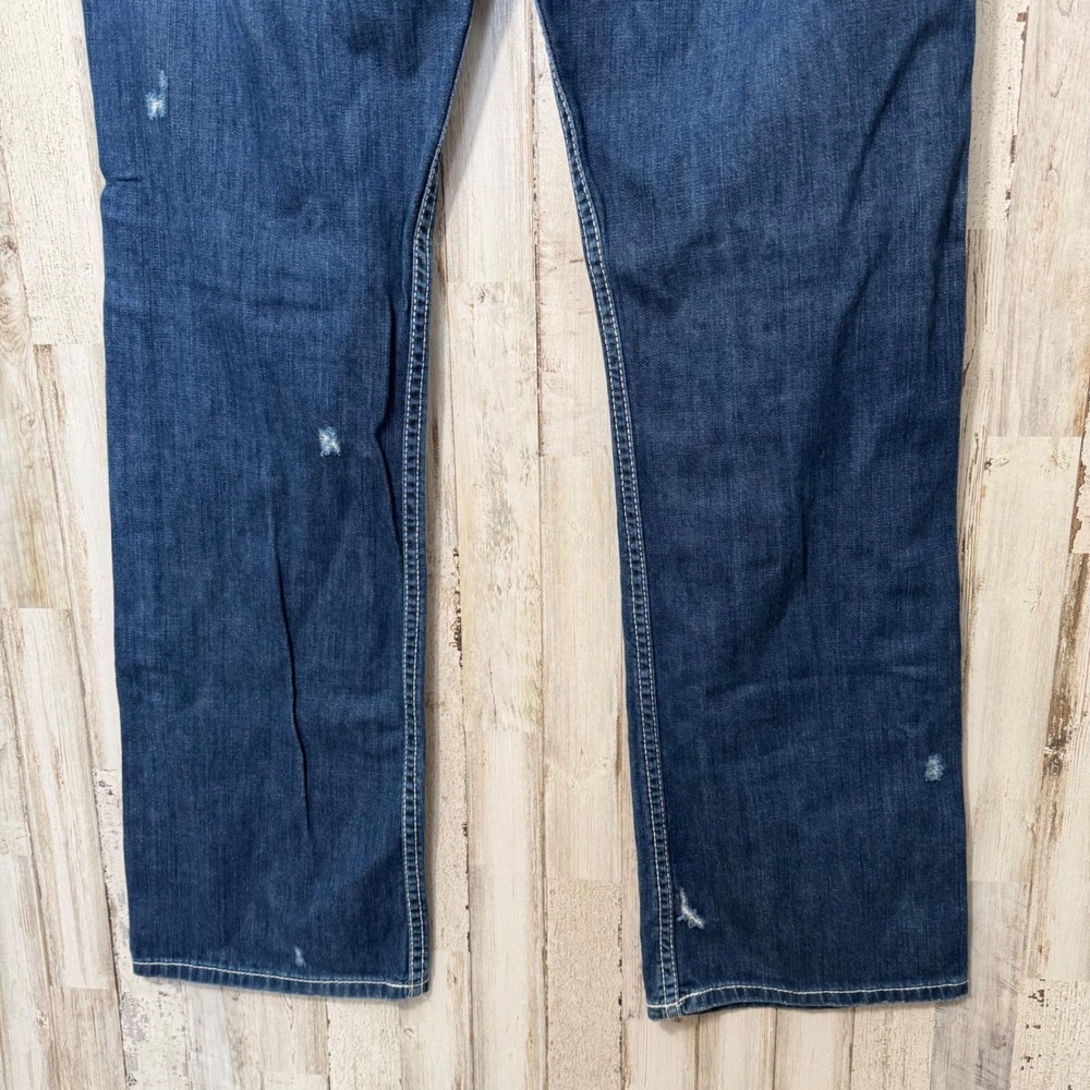 Buckle BKE Aiden Distressed Straight Boot Leg Jeans Denim Mens Size 34 x 33 - Picture 6 of 9
